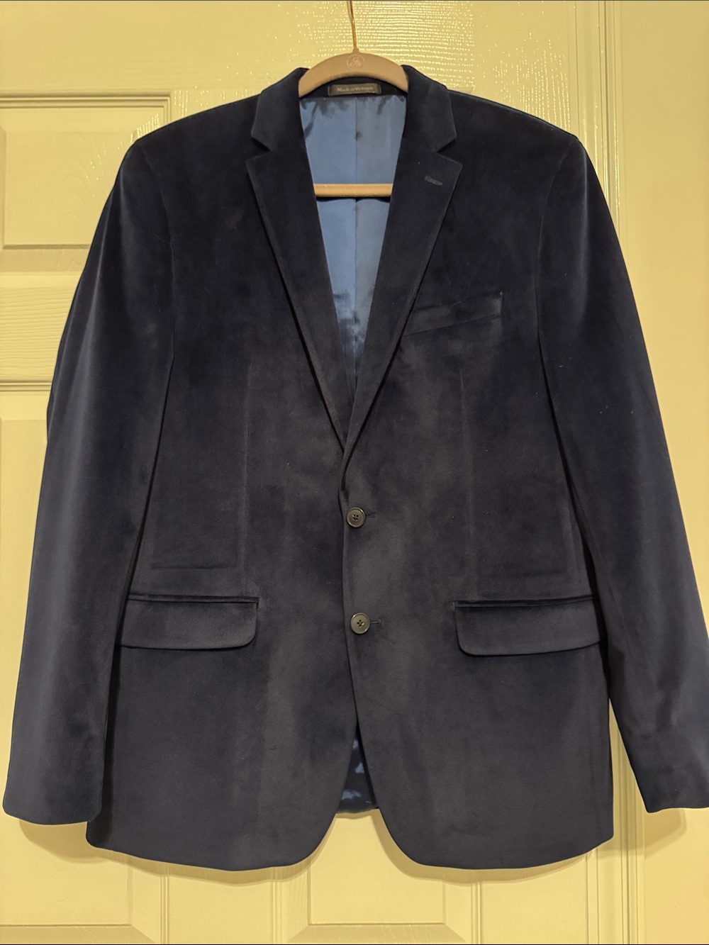 Van Heusen velvet navy jacket